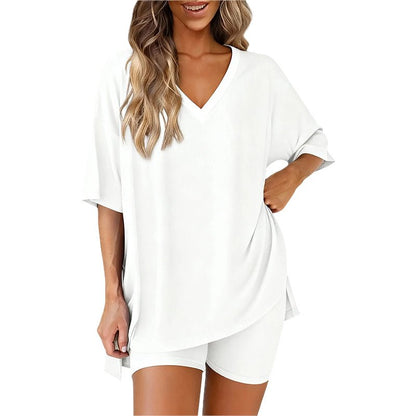 Lively Lounge Two Piece Tee High Waist Shorts Set Product Image 13