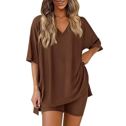 Lively Lounge Two Piece Tee High Waist Shorts Set Product Image 14
