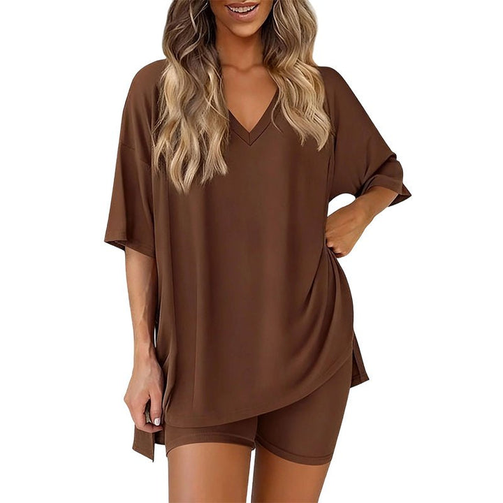 Lively Lounge Two Piece Tee High Waist Shorts Set Product Image 14