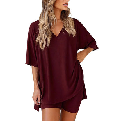 Lively Lounge Two Piece Tee High Waist Shorts Set Product Image 15