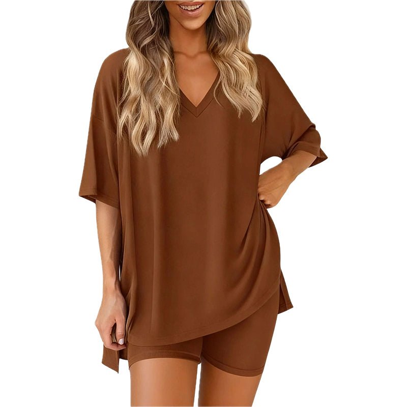 Lively Lounge Two Piece Tee High Waist Shorts Set Product Image 16