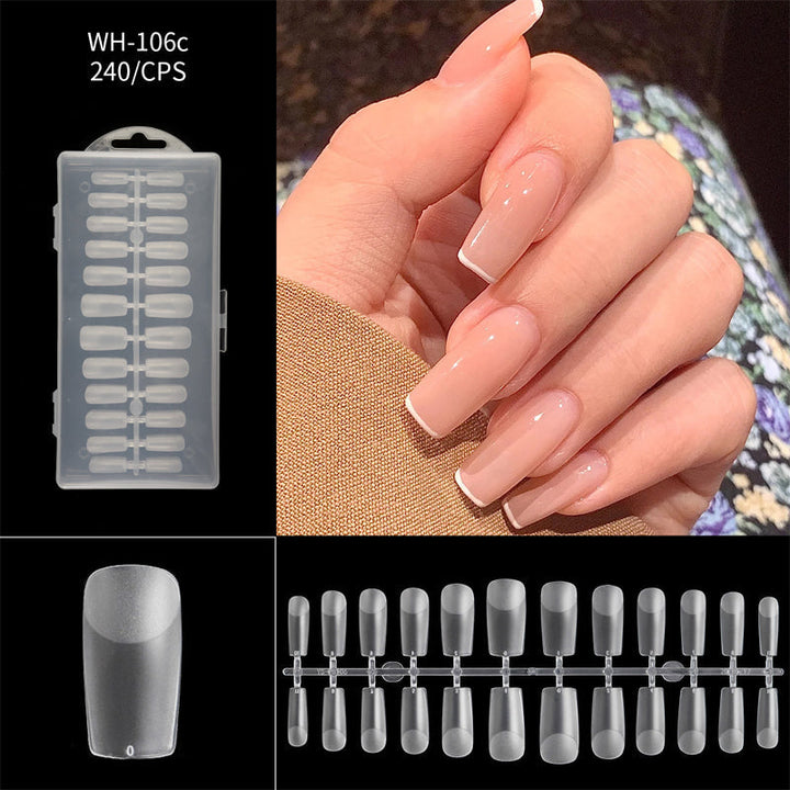 Long Almond Nail Tips 240 Piece Set Product Image 01