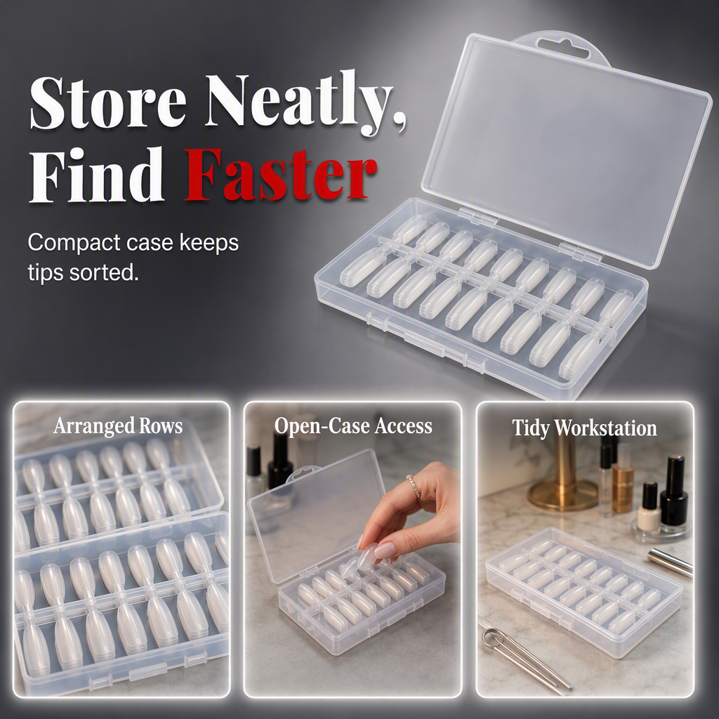Long Almond Nail Tips 240 Piece Set Product Image 08