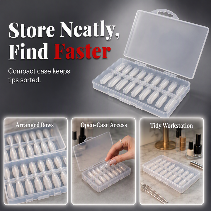 Long Almond Nail Tips 240 Piece Set Product Image 08