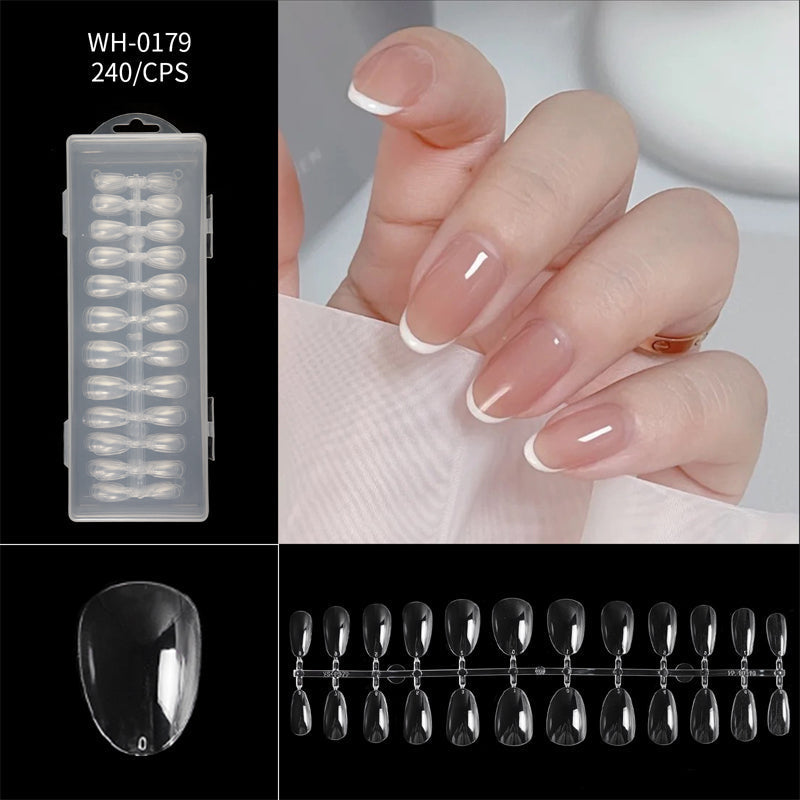 Long Almond Nail Tips 240 Piece Set Product Image 18