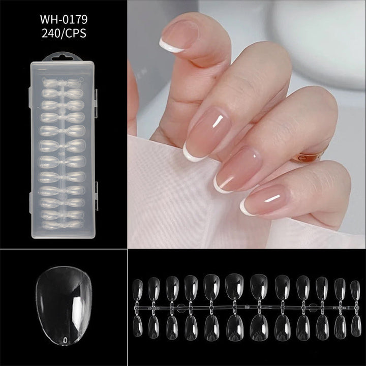 Long Almond Nail Tips 240 Piece Set Product Image 18
