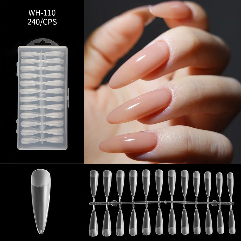 Long Almond Nail Tips 240 Piece Set Product Image 23