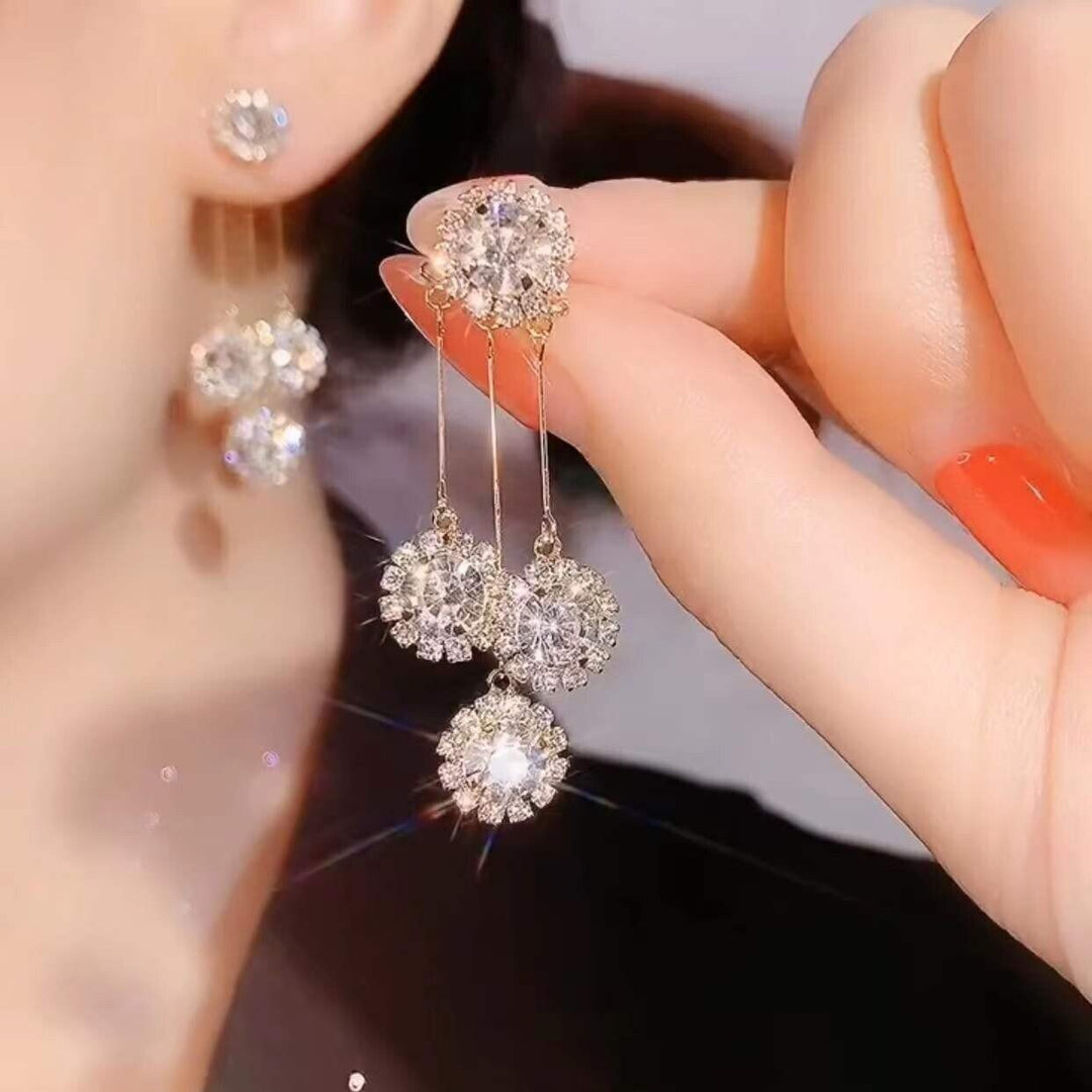Lustre Bloom Zirconia Plated Earrings Product Image 02