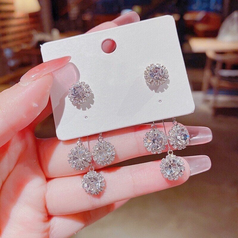 Lustre Bloom Zirconia Plated Earrings Product Image 03