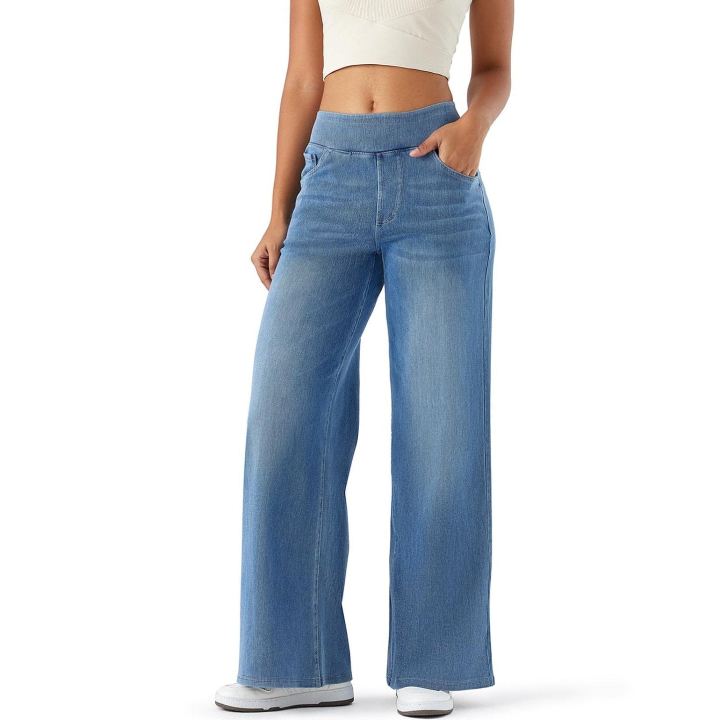 Madison Stretch Wide Leg Jeans Product Image 05