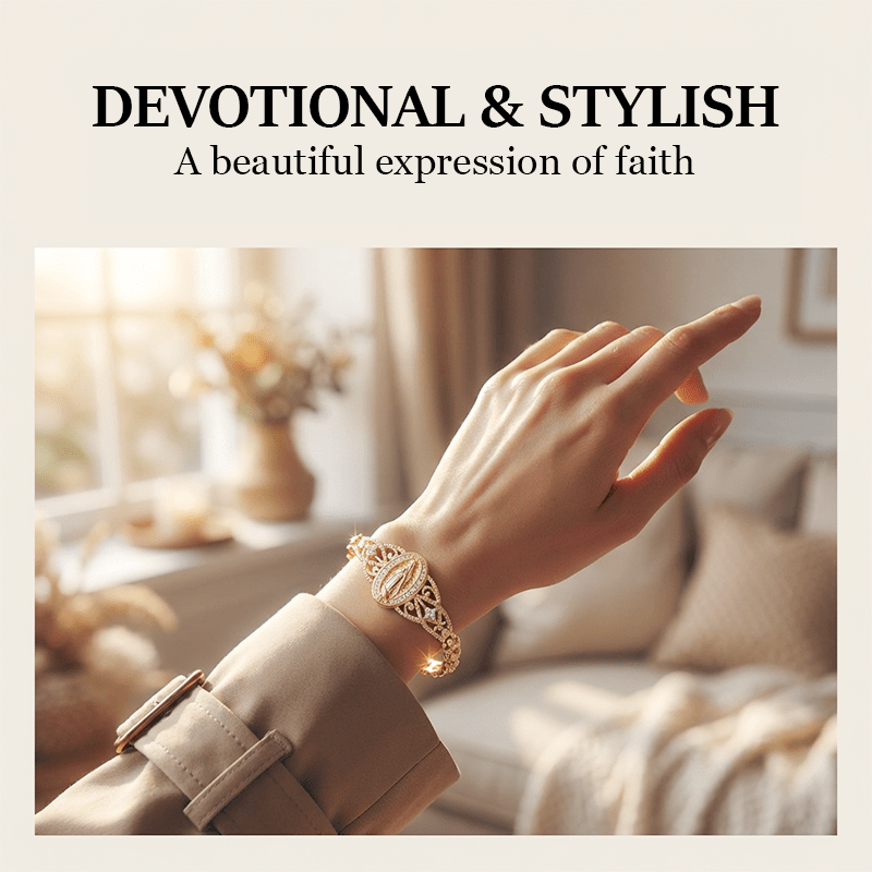 Marielle Gold Faith Medallion Bracelet Product Image 03