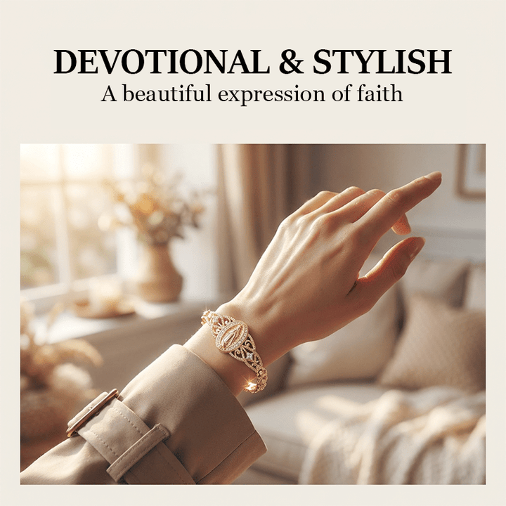 Marielle Gold Faith Medallion Bracelet Product Image 03