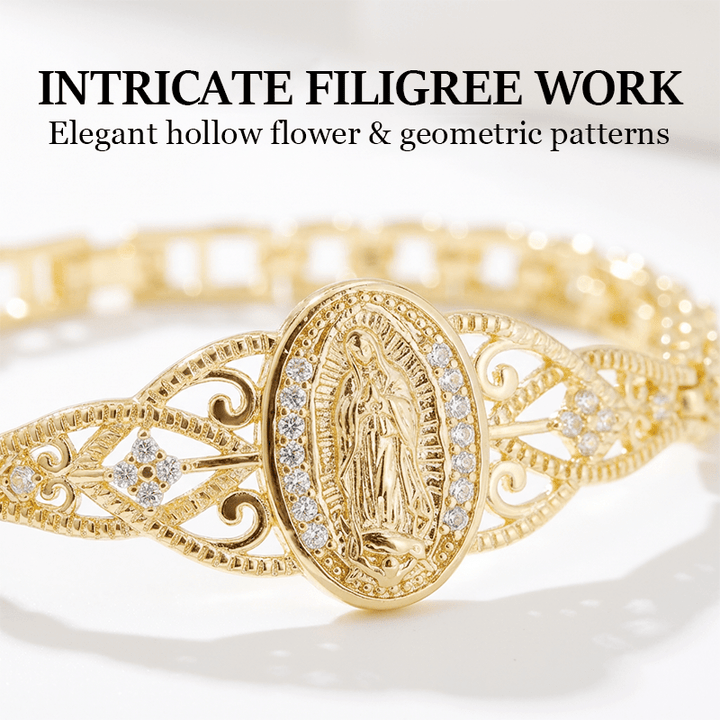 Marielle Gold Faith Medallion Bracelet Product Image 04