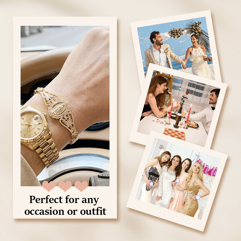 Marielle Gold Faith Medallion Bracelet Product Image 06
