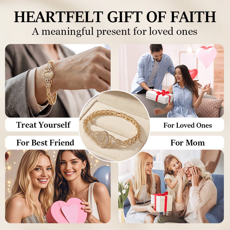 Marielle Gold Faith Medallion Bracelet Product Image 07