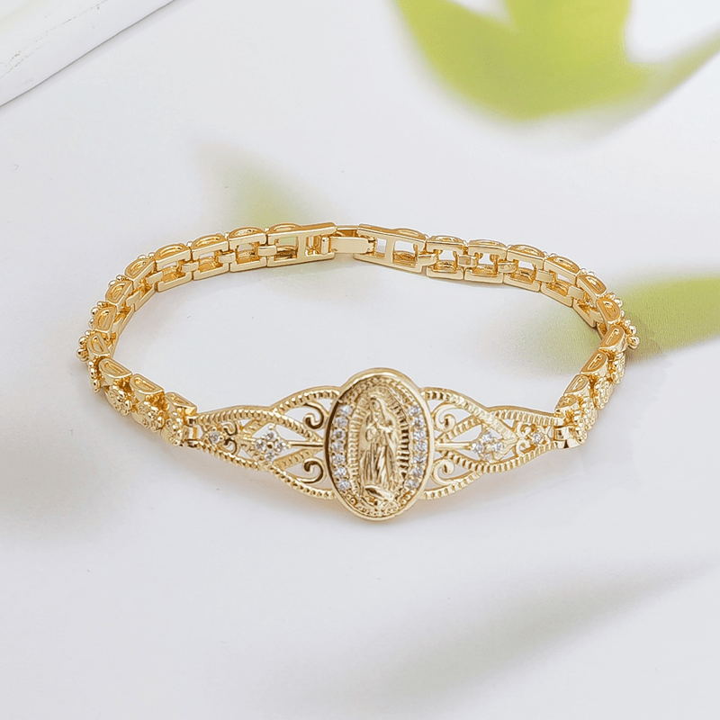 Marielle Gold Faith Medallion Bracelet Product Image 10