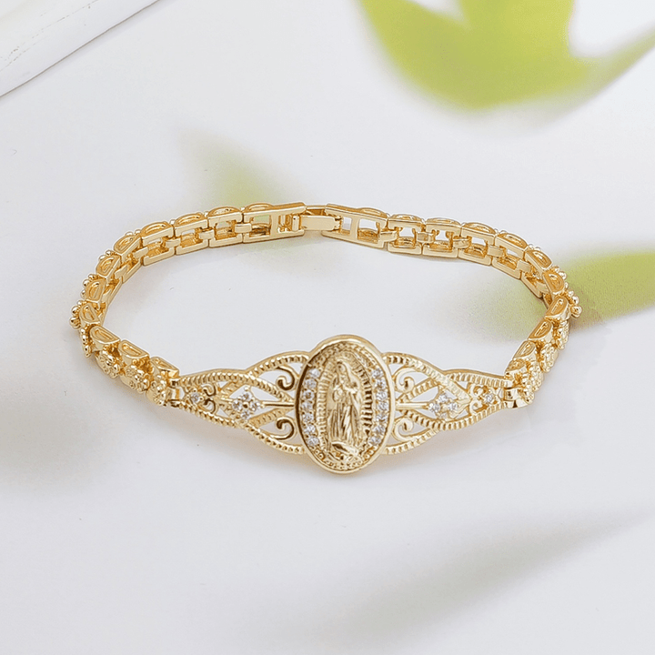 Marielle Gold Faith Medallion Bracelet Product Image 10