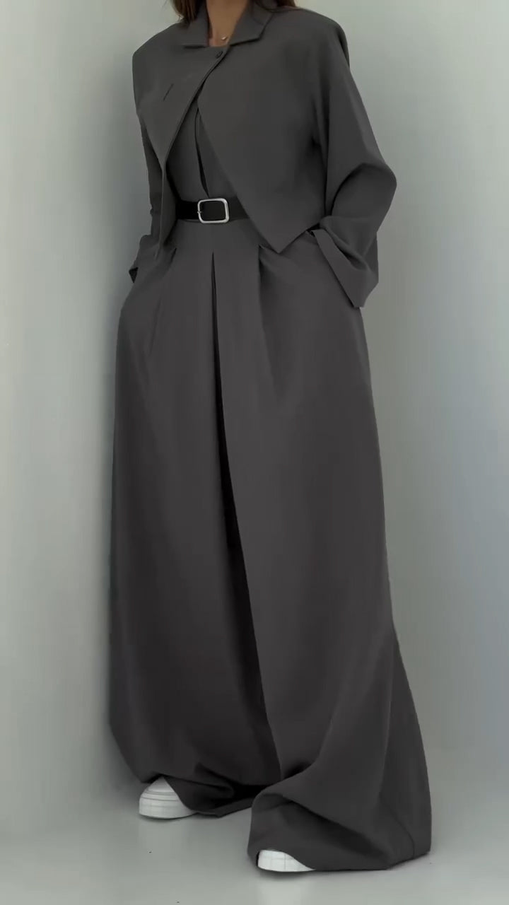 Marielle Three Piece Blazer Set Wide Leg Pants Product Image 06