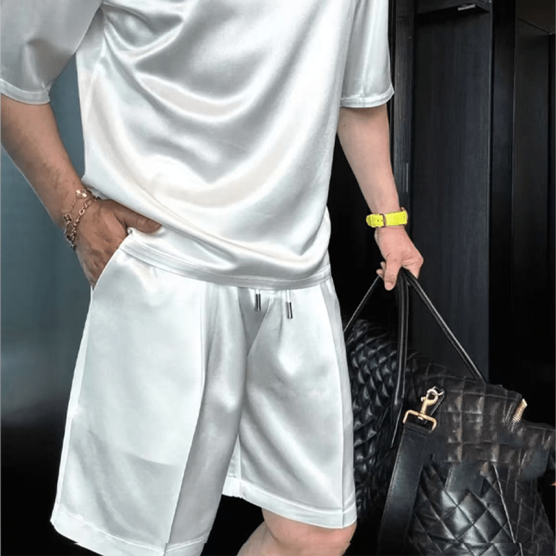 Marlow Mens Mercerized Cotton Top Shorts Set Product Image 01