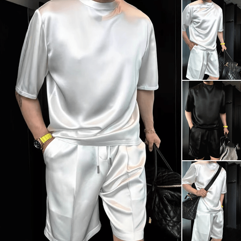 Marlow Mens Mercerized Cotton Top Shorts Set Product Image 02