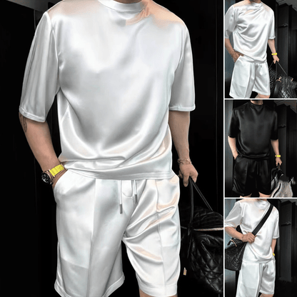 Marlow Mens Mercerized Cotton Top Shorts Set Product Image 02