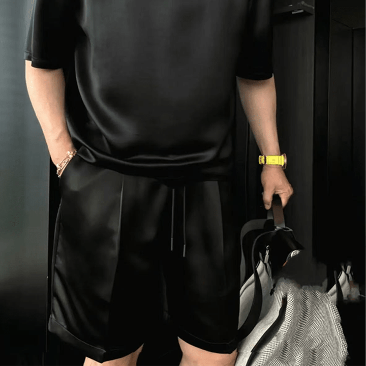 Marlow Mens Mercerized Cotton Top Shorts Set Product Image 04