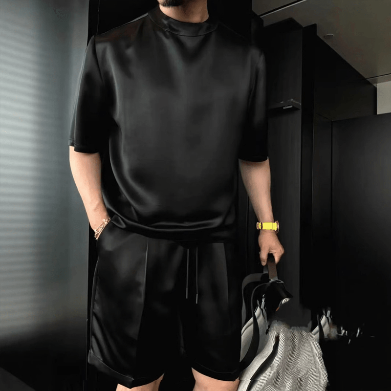 Marlow Mens Mercerized Cotton Top Shorts Set Product Image 05