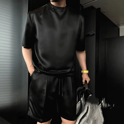Marlow Mens Mercerized Cotton Top Shorts Set Product Image 05