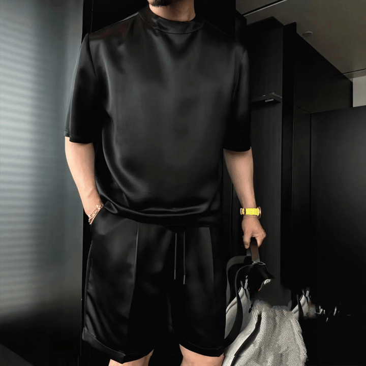 Marlow Mens Mercerized Cotton Top Shorts Set Product Image 05