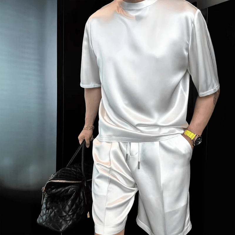Marlow Mens Mercerized Cotton Top Shorts Set Product Image 08