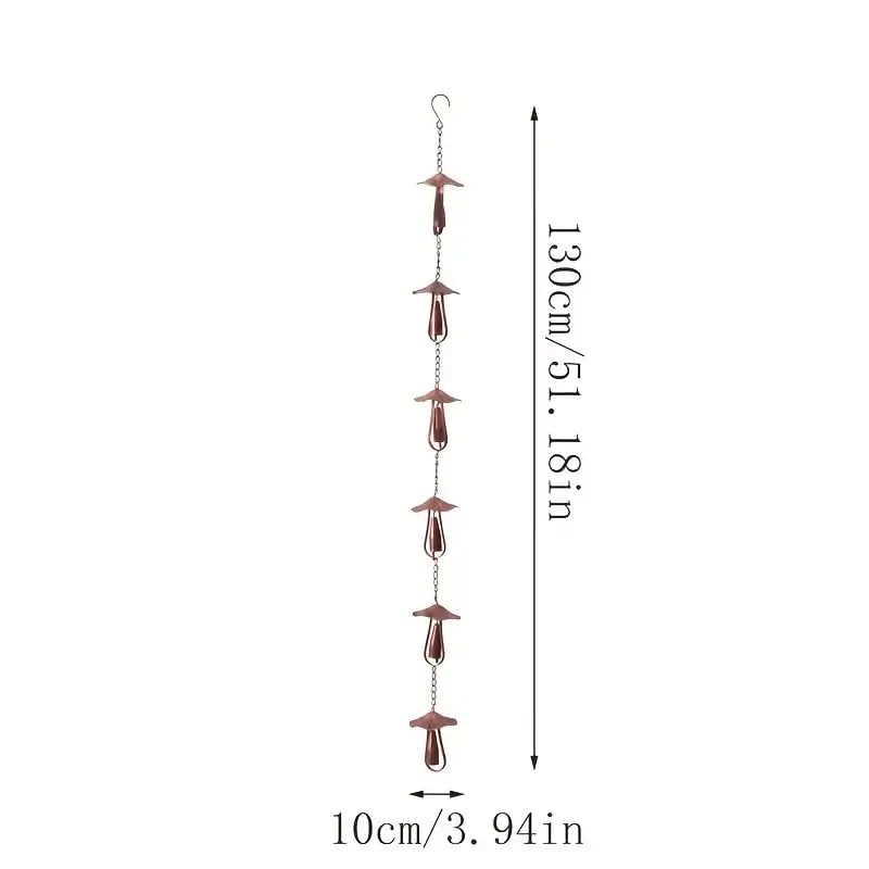 Meadow Cap Iron Rain Chain Outdoor Gutter Diverter Product Image 04