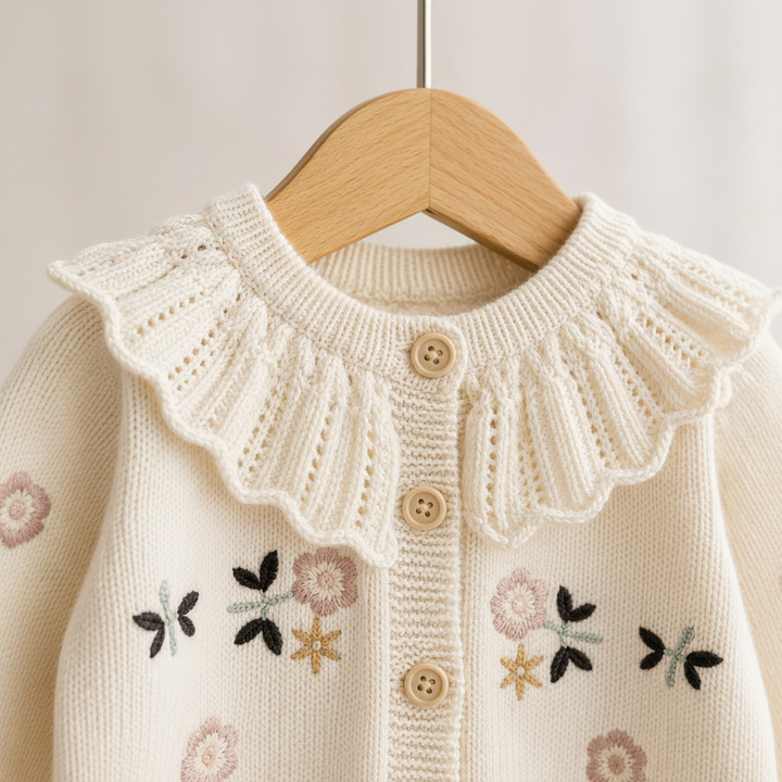 Close-up of the cardigan&