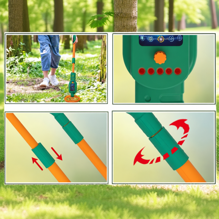 Close-ups of the metal detector&