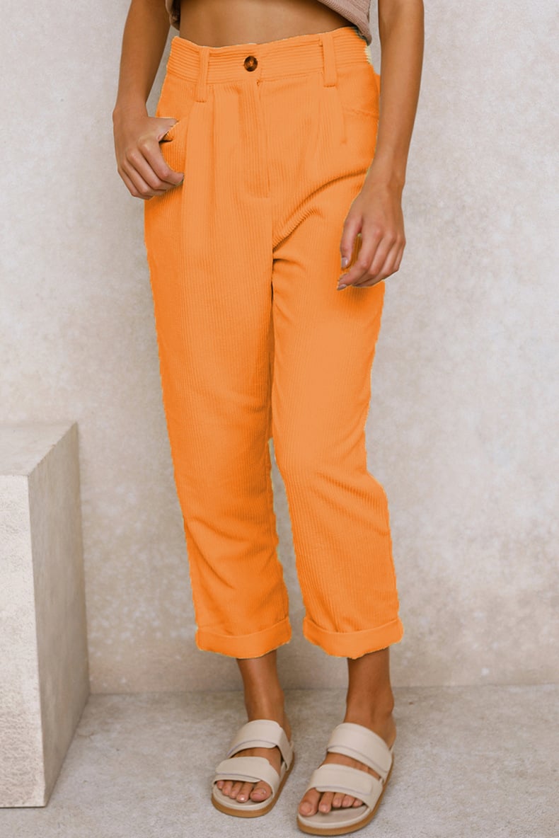 Mid Rise Cotton Corduroy Pants Product Image 13