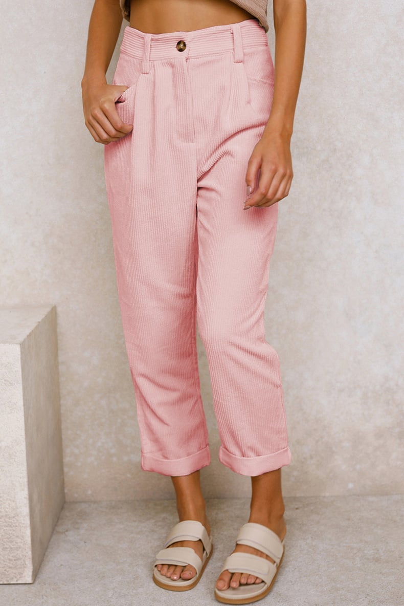 Mid Rise Cotton Corduroy Pants Product Image 14