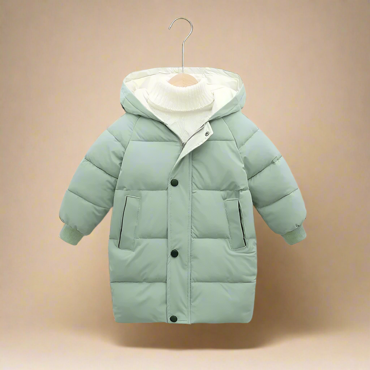 Mint-green hooded kids&
