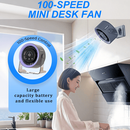 Mira 100 Speed Desk Fan Led Display Product Image 02