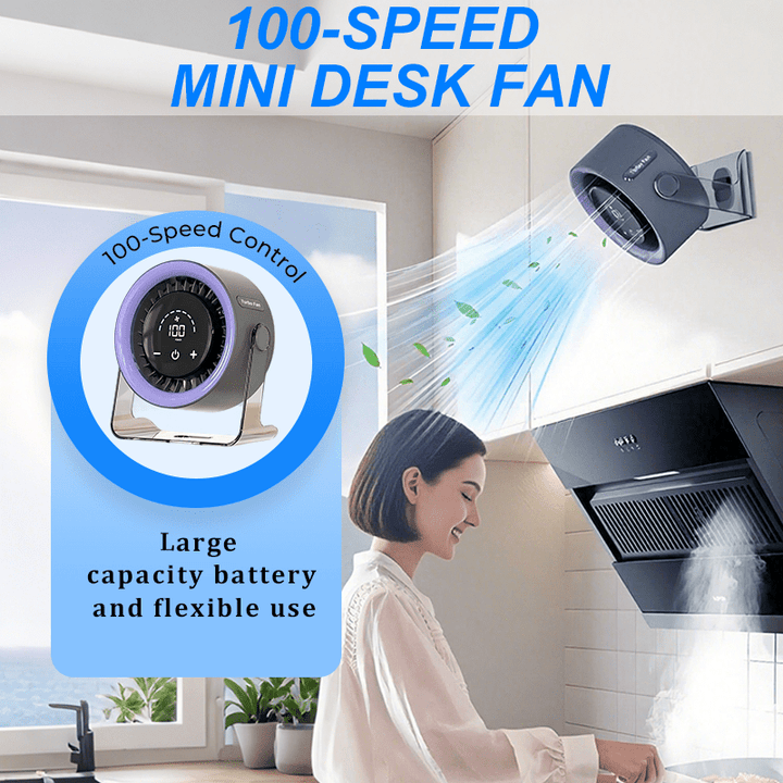 Mira 100 Speed Desk Fan Led Display Product Image 02
