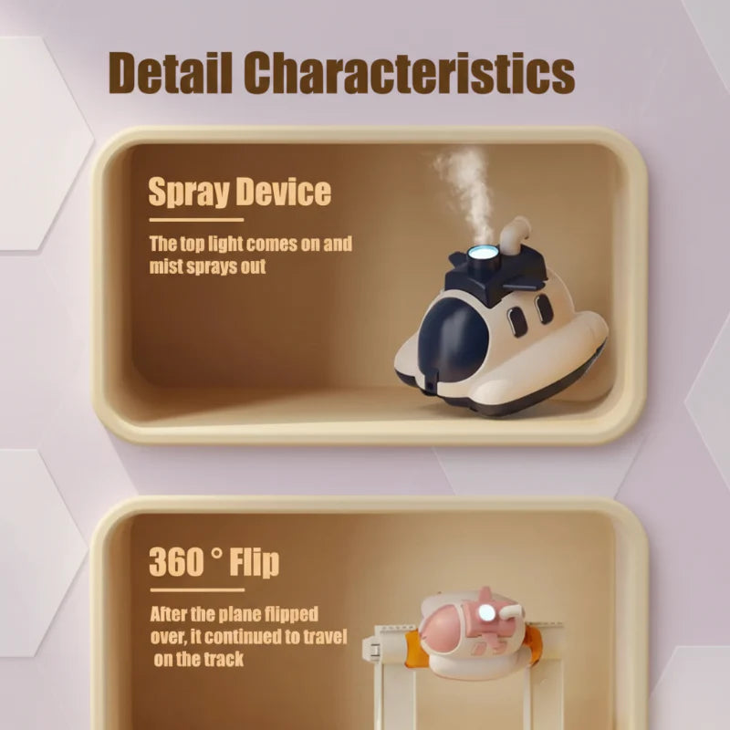 Close-ups of the mist spray feature and 360-degree flip section