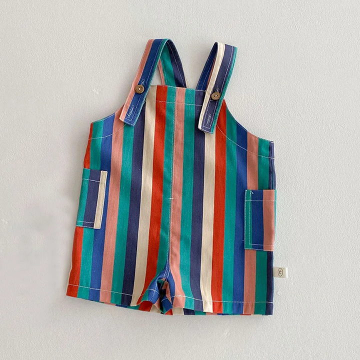 Multicolored striped short kids&