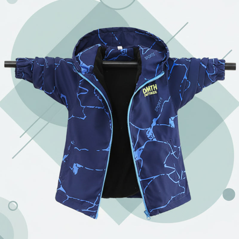 Navy hooded kids&