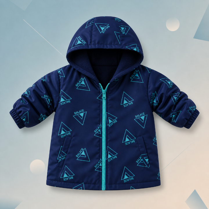 Navy hooded kids&