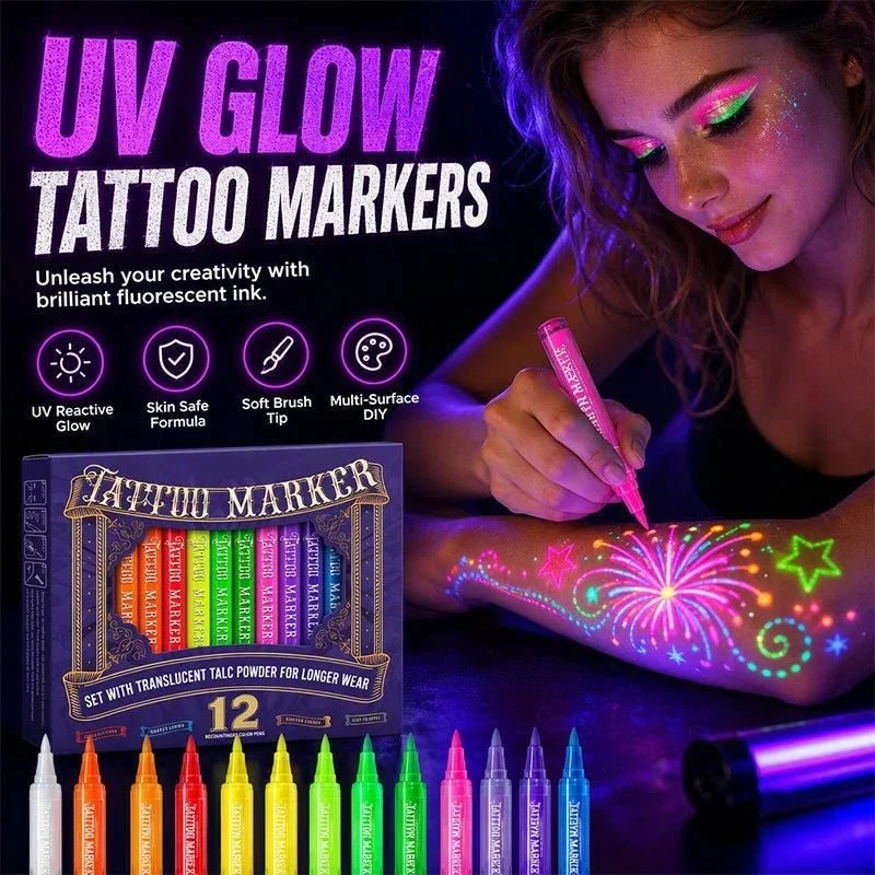 Neon Glow Tattoo Pens Product Image 01