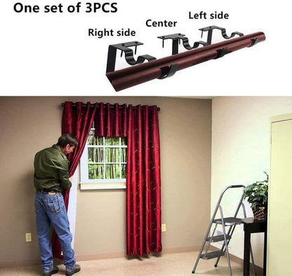 No Drill Curtain Rod Brackets Window Frame Support Product Image 07
