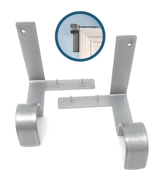 No Drill Curtain Rod Brackets Window Frame Support Product Image 08