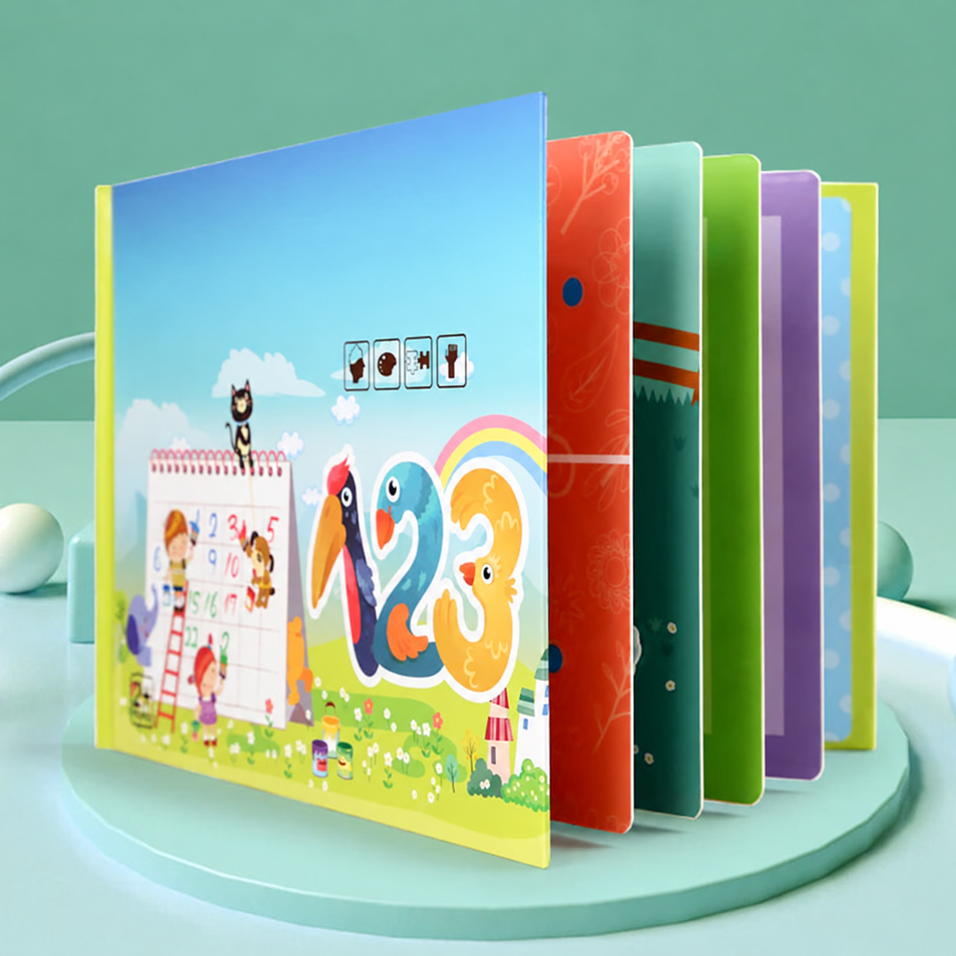Number-themed learning book with a colorful 123 cover