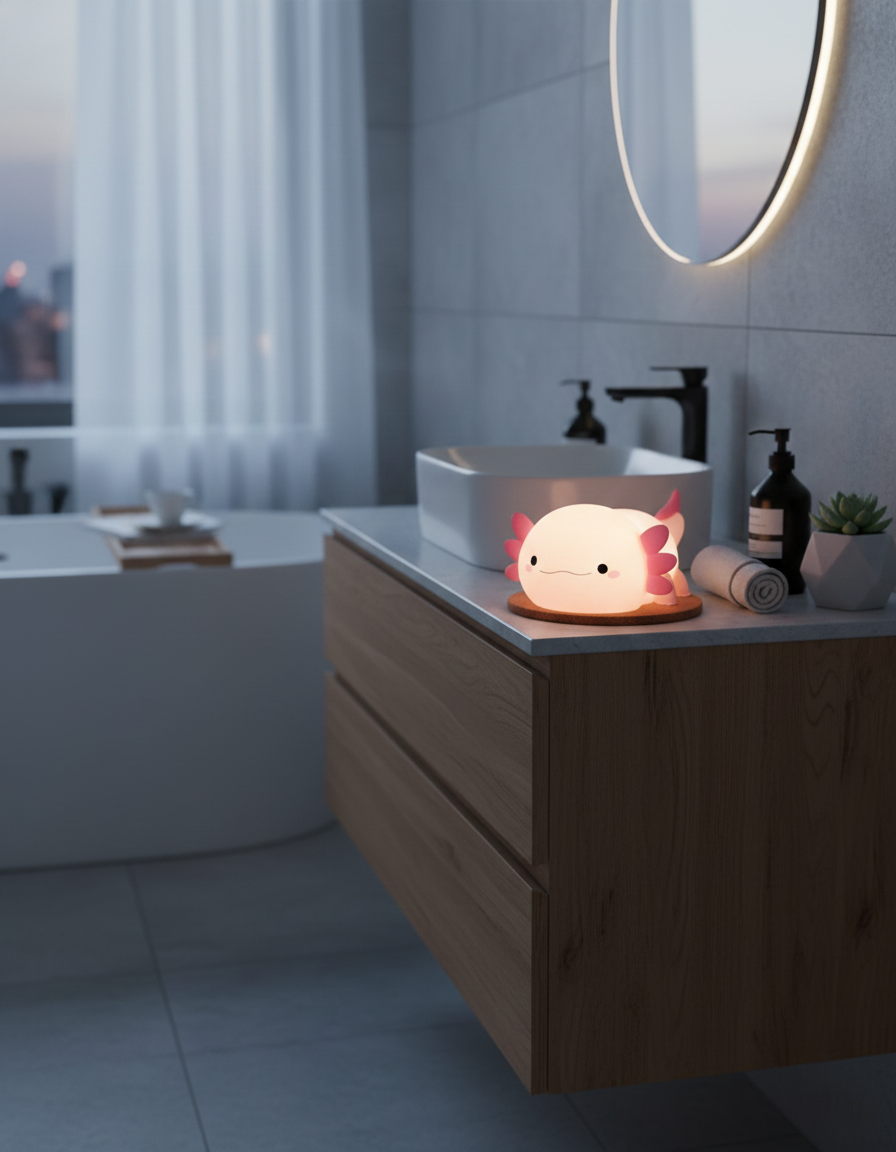 Nursery Axolotl Led Night Light Warm Glow Product Image 09