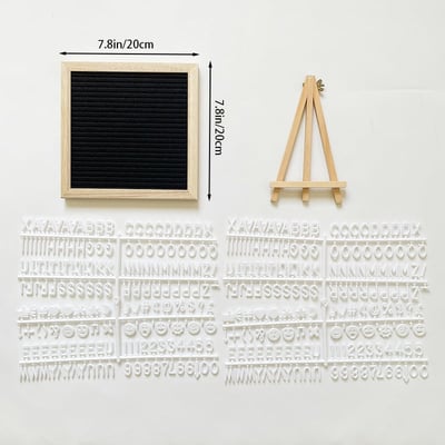 Oak Framed Felt Letter Board Product Image 01