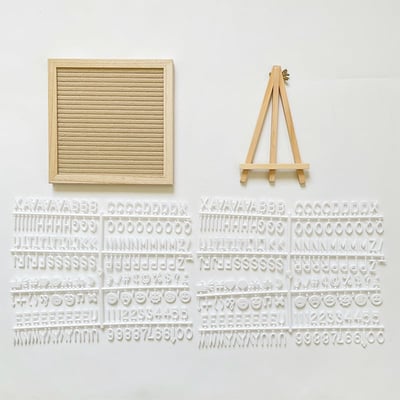 Oak Framed Felt Letter Board Product Image 02
