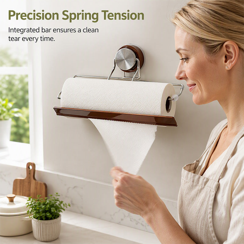 One Hand Tear Paper Towel Holder Suction Mount Product Image 04